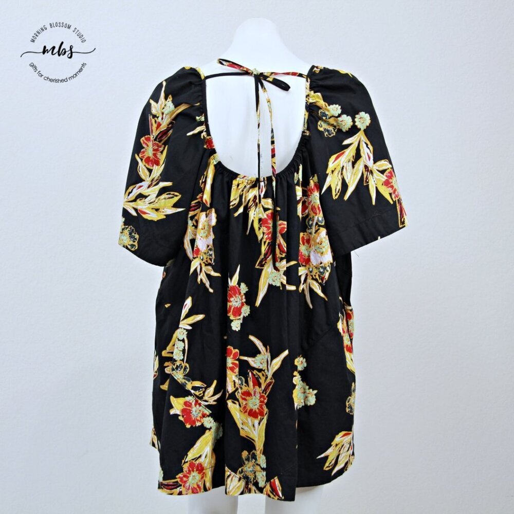 Free People Jodie Floral Printed Tunic Oversized Mini Dress Multicolors Women XS - Picture 9 of 13